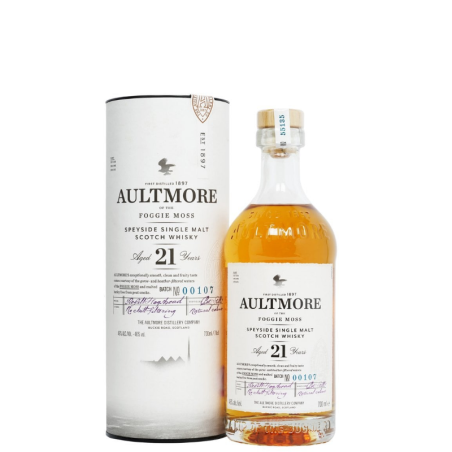 AULTMORE Single Malt Scotch Whisky 21 Years Old with case 70 cl.