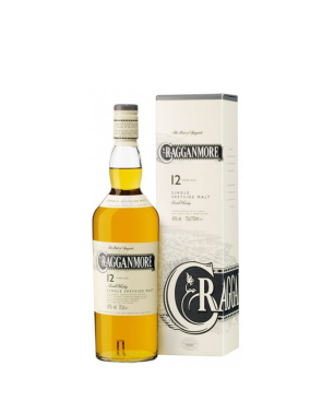 CRAGGANMORE Single Malt Scotch Whisky 12 Years Old with case 70cl.