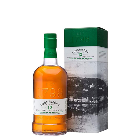 TOBERMORY WHISKY 12 ANNI, WITH CASE 70cl